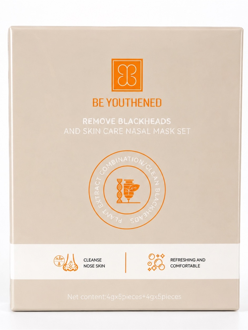 BE YOUTHENED Blackhead Cleaning & Pore Smoothing Nasal Mask Set – 10 Treatments